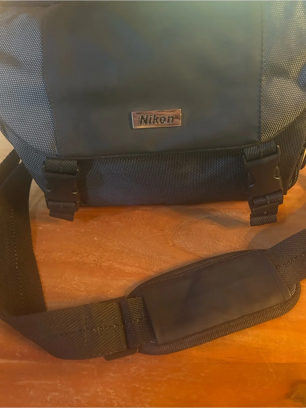 Nikon Black and Gray Padded Camera Messenger Bag